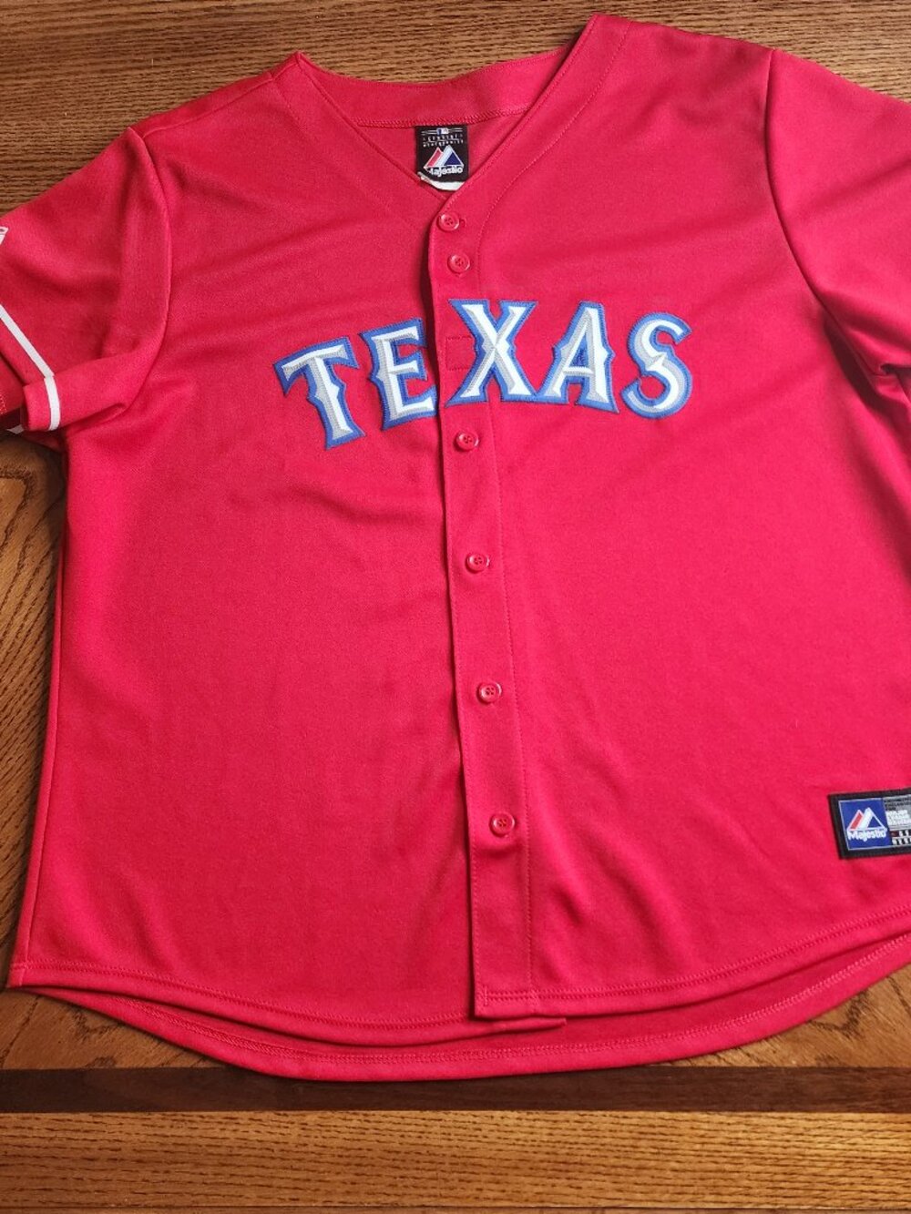 Majestic Texas Rangers MLB Men's Red Baseball Jersey Size 2X